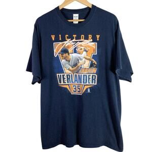 2017 Houston Astros Justin Verlander 35 T Shirt Navy 2XL